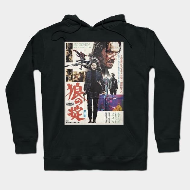 John Wick The Golden of Japanese Hoodie by juassicpodcast